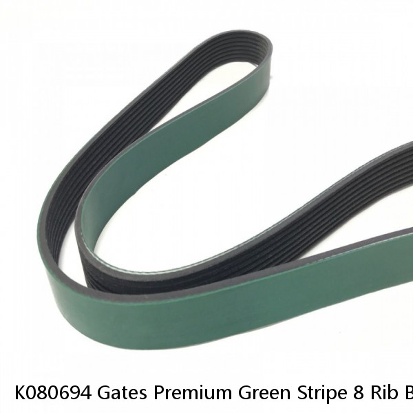 K080694 Gates Premium Green Stripe 8 Rib Belt 70" Long